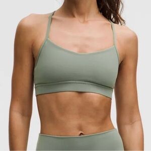 Lululemon Flow Y Bra Nulu Light Support A–C Cups (willow leaf color sz 4)